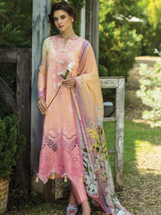 Mushq Solace Embroidered Chikankari Lawn Unstitched 3Pc Suit MSL-2504 Risate