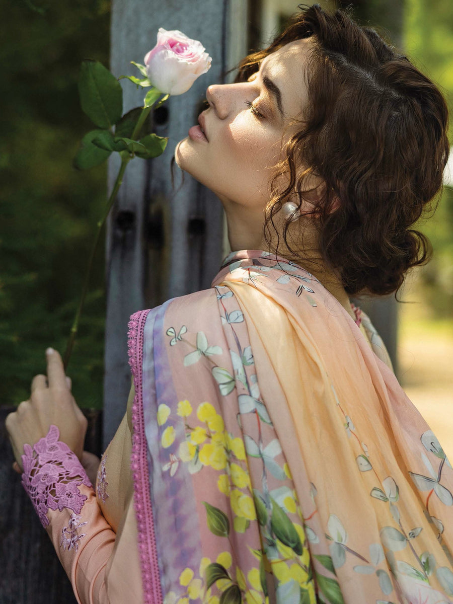 Mushq Solace Embroidered Chikankari Lawn Unstitched 3Pc Suit MSL-2504 Risate