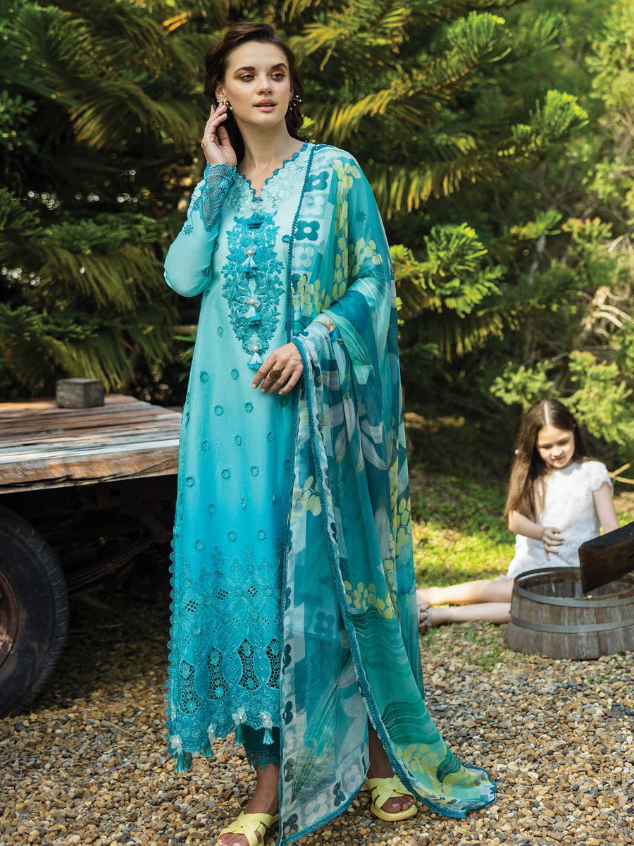 Mushq Solace Embroidered Chikankari Lawn Unstitched 3Pc Suit MSL-2509 Amore