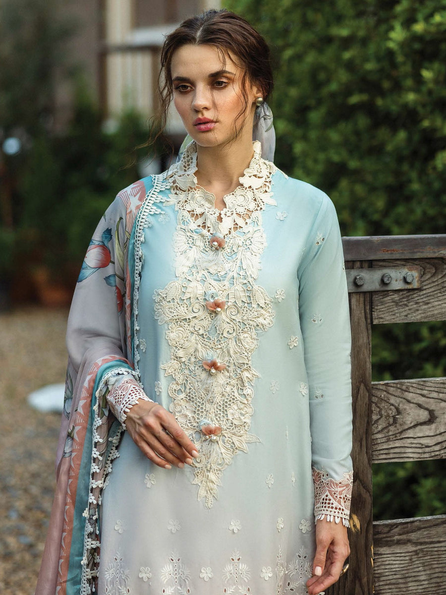 Mushq Solace Embroidered Chikankari Lawn Unstitched 3Pc Suit MSL-2510 Casa