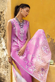 Mushq Manaram Embroidered Lawn Unstitched 3Pc Suit - Timeless Wave