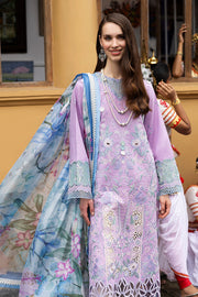 Mushq Manaram Embroidered Lawn Unstitched 3Pc Suit - Glowing Pulse