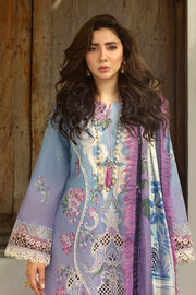 Mushq Manaram Embroidered Lawn Unstitched 3Pc Suit - Whispering Melody