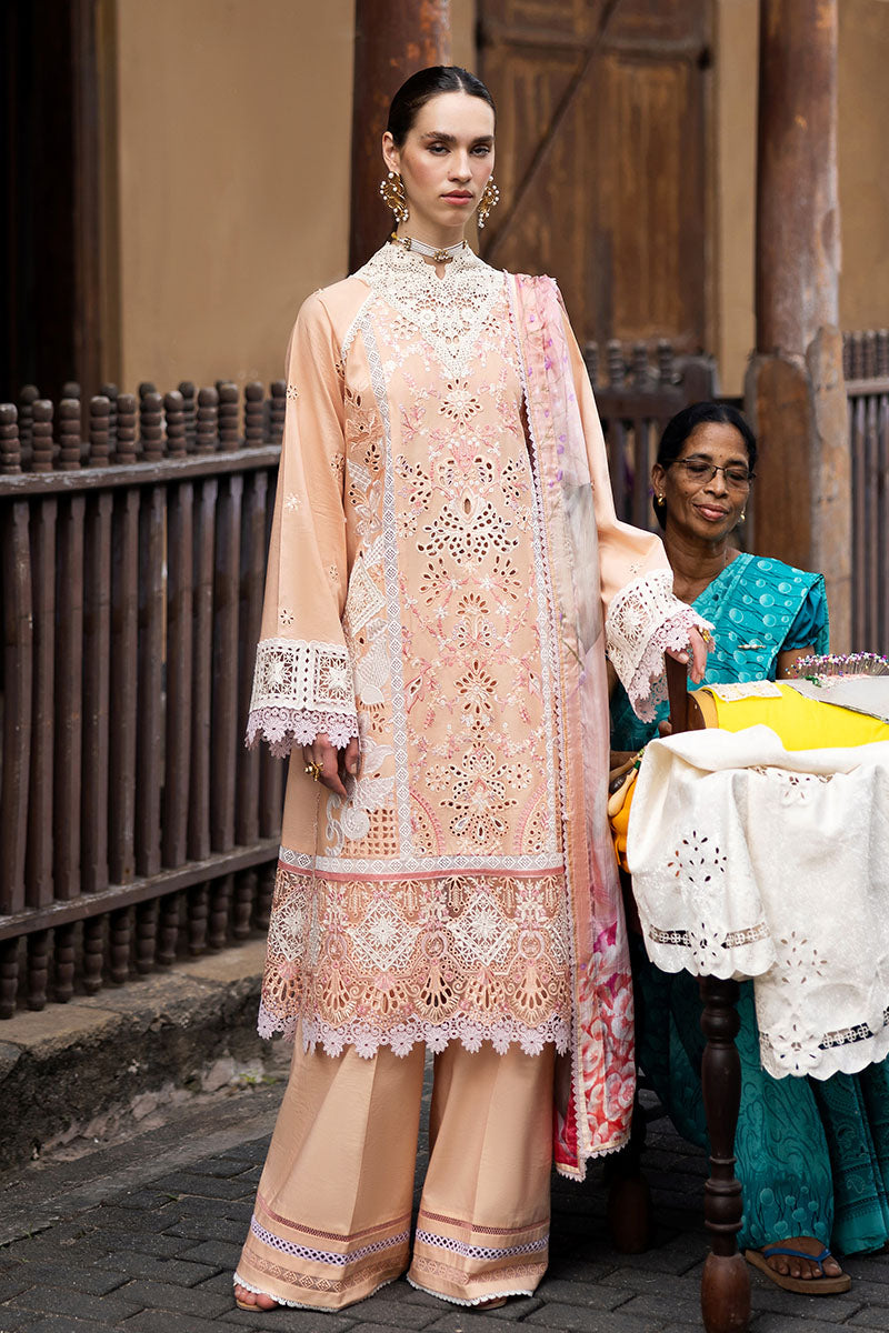 Mushq Manaram Embroidered Lawn Unstitched 3Pc Suit - Dreamlike Vibe