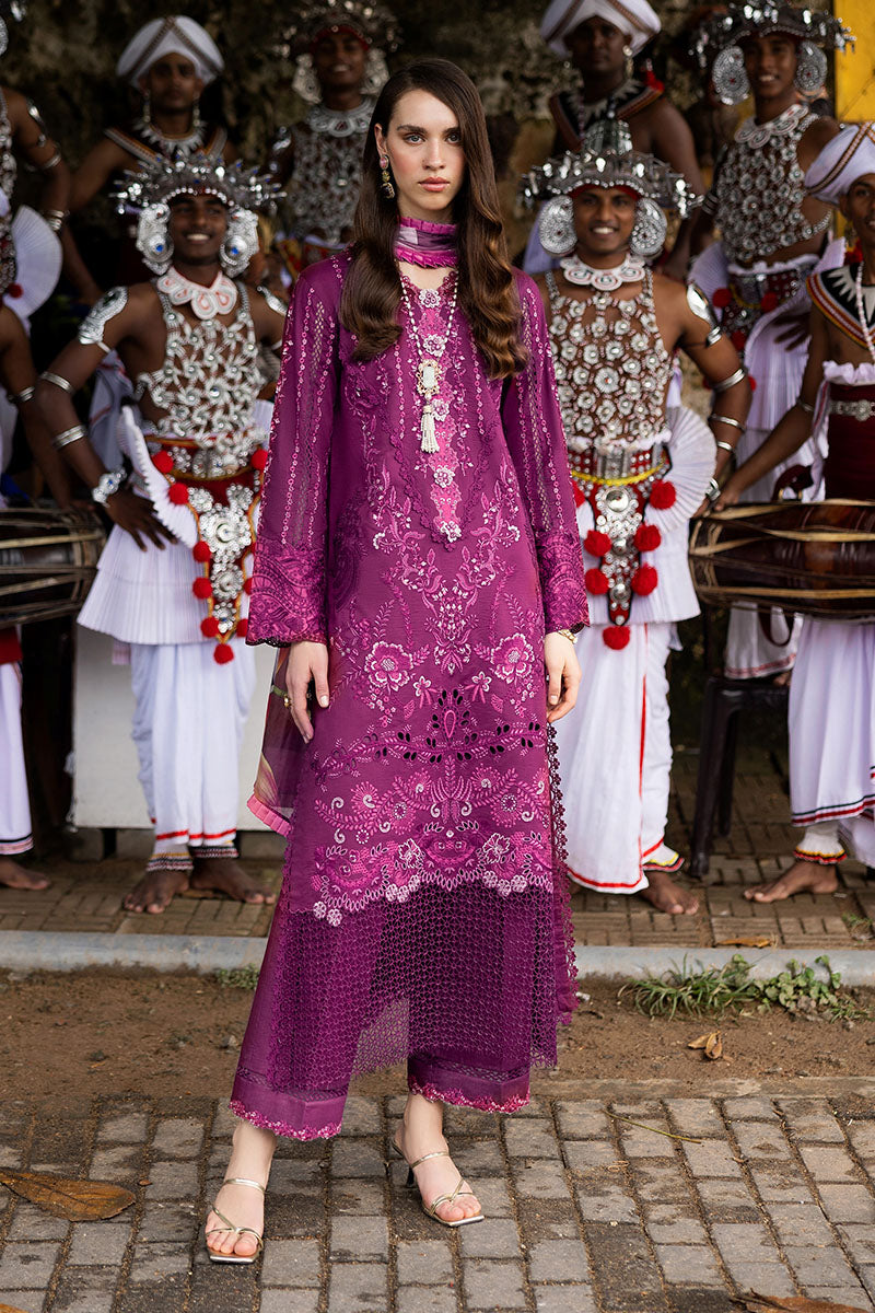 Mushq Manaram Embroidered Lawn Unstitched 3Pc Suit - Eternal Beat