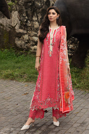 Mushq Manaram Embroidered Lawn Unstitched 3Pc Suit - Eternal Radiance