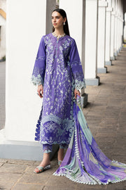 Mushq Manaram Embroidered Lawn Unstitched 3Pc Suit - Luminous Essence