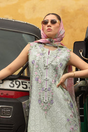 Mushq Manaram Embroidered Lawn Unstitched 3Pc Suit - Beaming Drift