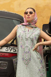 Mushq Manaram Embroidered Lawn Unstitched 3Pc Suit - Beaming Drift