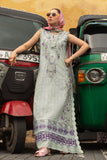 Mushq Manaram Embroidered Lawn Unstitched 3Pc Suit - Beaming Drift