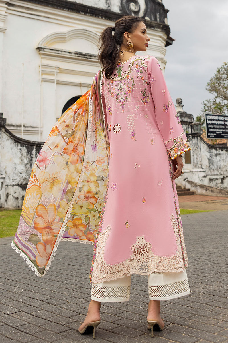 Mushq Manaram Embroidered Lawn Unstitched 3Pc Suit - Twinkling Tempos