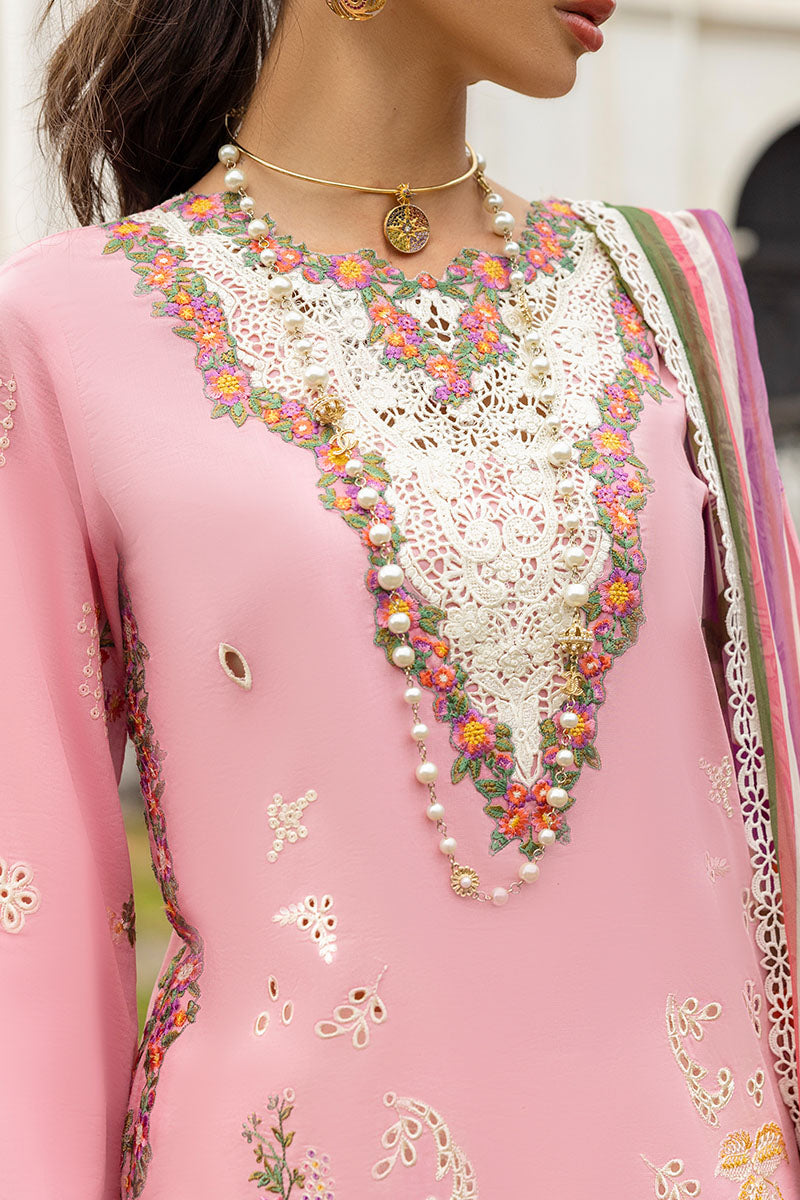 Mushq Manaram Embroidered Lawn Unstitched 3Pc Suit - Twinkling Tempos