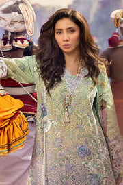 Mushq Manaram Embroidered Lawn Unstitched 3Pc Suit - Glittering Grace