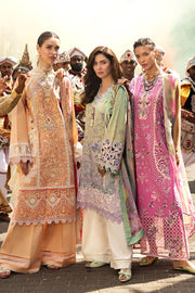 Mushq Manaram Embroidered Lawn Unstitched 3Pc Suit - Glittering Grace