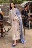 Mushq Manaram Embroidered Lawn Unstitched 3Pc Suit - Glistening Groove