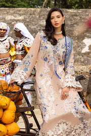 Mushq Manaram Embroidered Lawn Unstitched 3Pc Suit - Glistening Groove