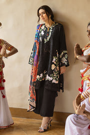 Mushq Manaram Embroidered Lawn Unstitched 3Pc Suit - Dazzling Glimmer