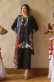 Mushq Manaram Embroidered Lawn Unstitched 3Pc Suit - Dazzling Glimmer