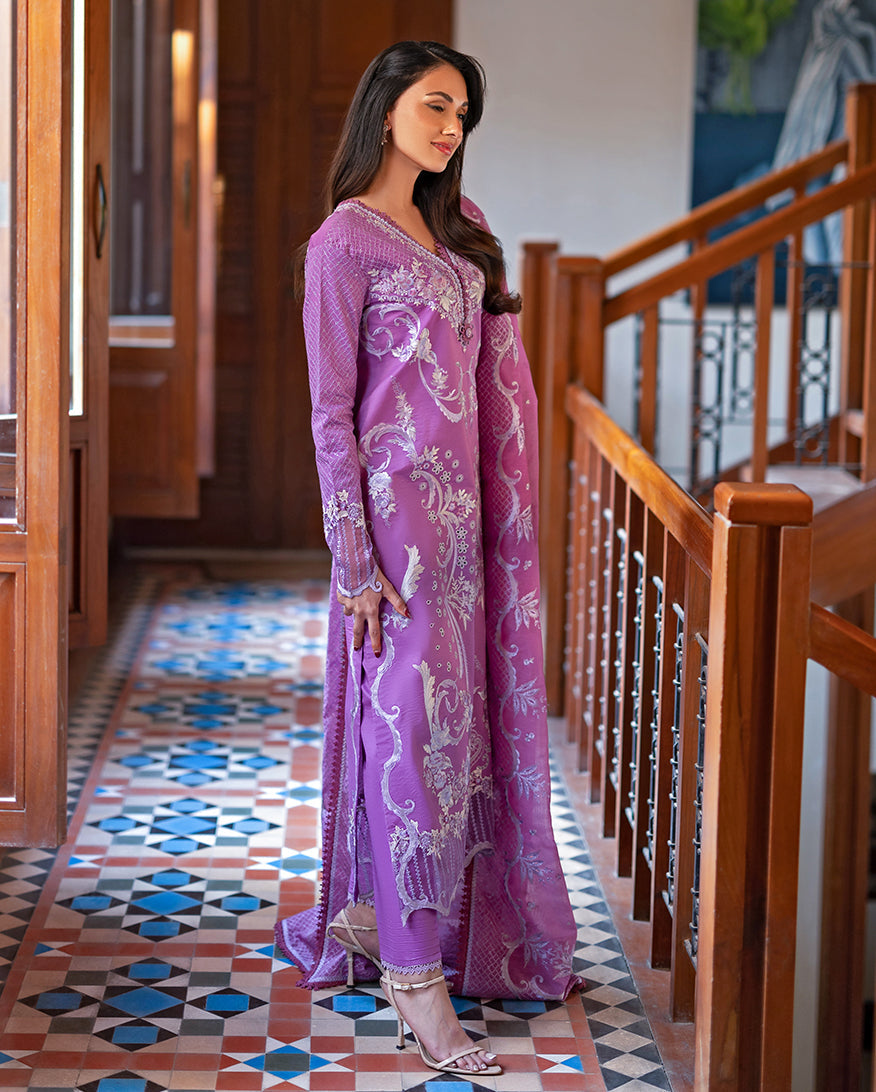 Mushq Astoria Festive Lawn Unstitched Embroidered 3Pc Suit - Arielle