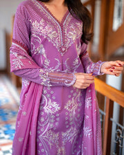 Mushq Astoria Festive Lawn Unstitched Embroidered 3Pc Suit - Arielle