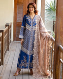 Mushq Astoria Festive Lawn Unstitched Embroidered 3Pc Suit - Zenith