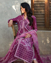 Mushq Astoria Festive Lawn Unstitched Embroidered 3Pc Suit - Rosea