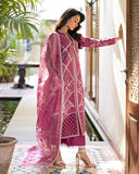 Mushq Astoria Festive Lawn Unstitched Embroidered 3Pc Suit - Rosea