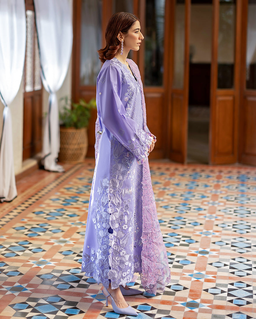 Mushq Astoria Festive Lawn Unstitched Embroidered 3Pc Suit - Noctelle