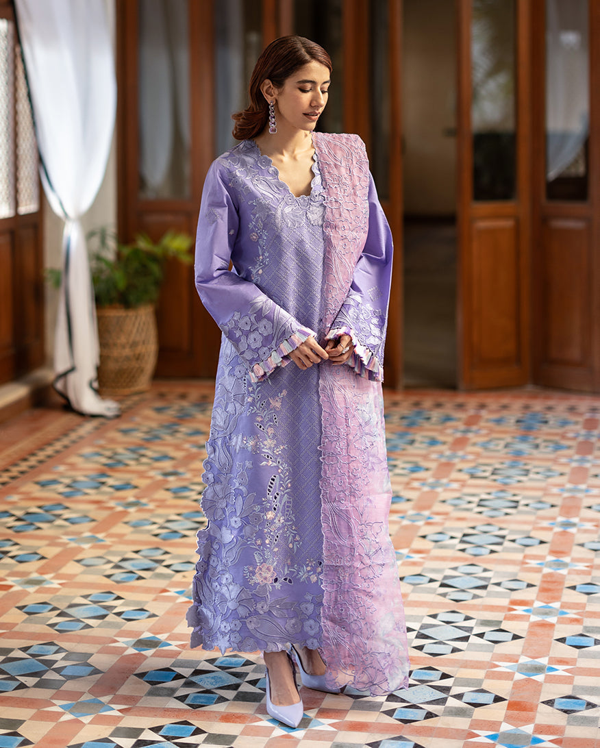 Mushq Astoria Festive Lawn Unstitched Embroidered 3Pc Suit - Noctelle