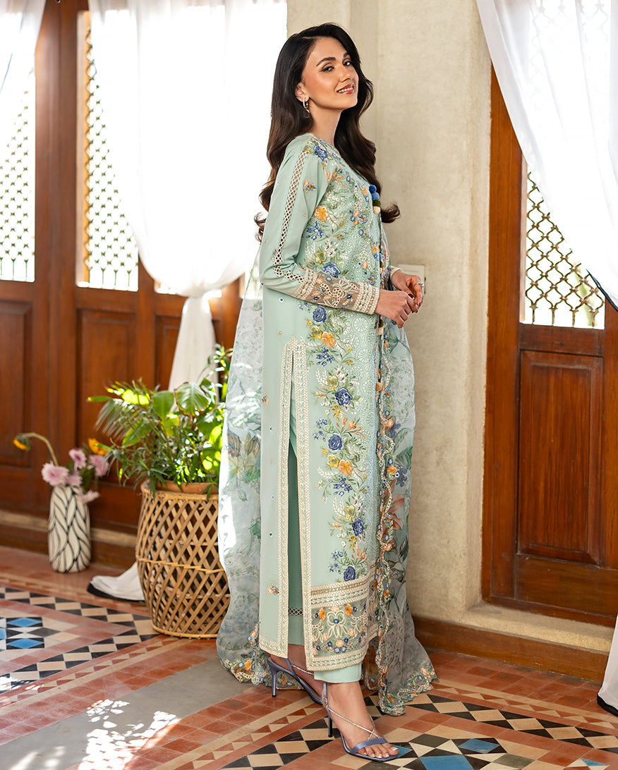 Mushq Astoria Festive Lawn Unstitched Embroidered 3Pc Suit - Elif