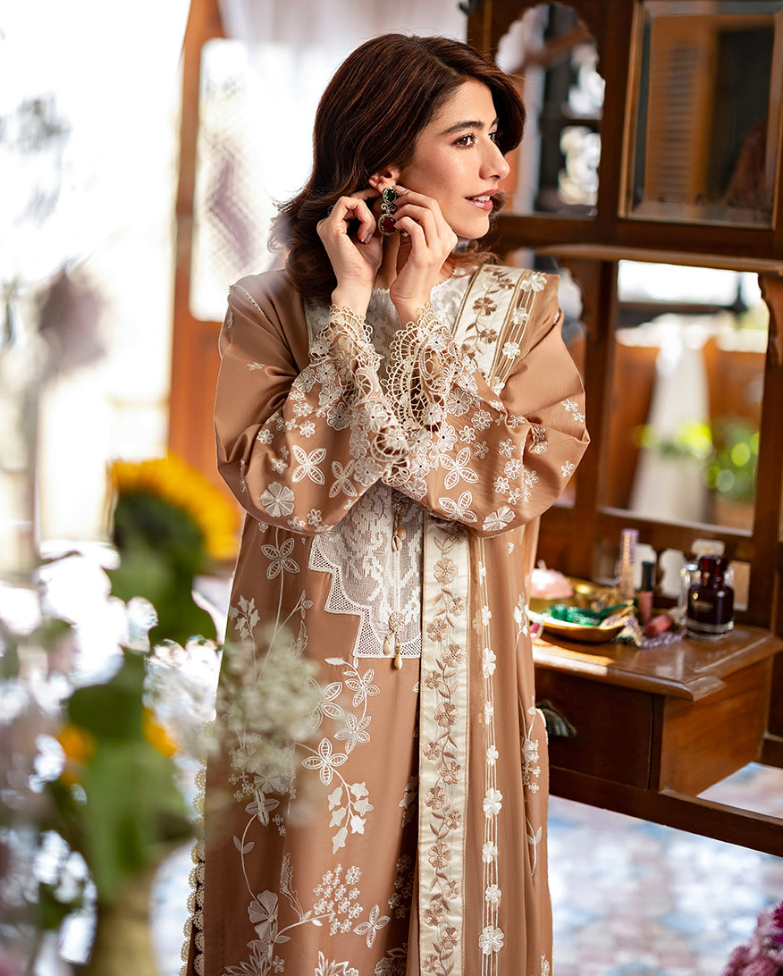 Mushq Astoria Festive Lawn Unstitched Embroidered 3Pc Suit - Elodie