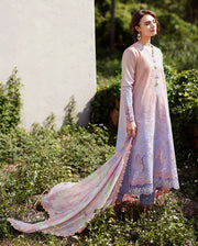 Mushq Solace Ombre Chikankari Lawn Unstitched 3Pc Suit - Morning Veil