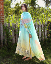 Mushq Solace Ombre Chikankari Lawn Unstitched 3Pc Suit - Ethereal Pause