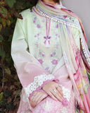 Mushq Solace Ombre Chikankari Lawn Unstitched 3Pc Suit - Petal Pull