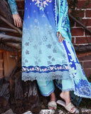 Mushq Solace Ombre Chikankari Lawn Unstitched 3Pc Suit - Moonlit Ease