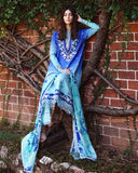 Mushq Solace Ombre Chikankari Lawn Unstitched 3Pc Suit - Moonlit Ease