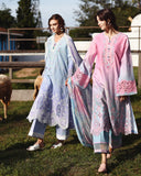 Mushq Solace Ombre Chikankari Lawn Unstitched 3Pc Suit - Faint Blossom