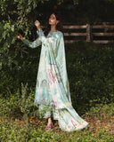 Mushq Solace Ombre Chikankari Lawn Unstitched 3Pc Suit - Tranquil Muse