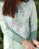 Mushq Solace Ombre Chikankari Lawn Unstitched 3Pc Suit - Tranquil Muse