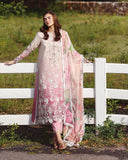 Mushq Solace Ombre Chikankari Lawn Unstitched 3Pc Suit - Dew Drift