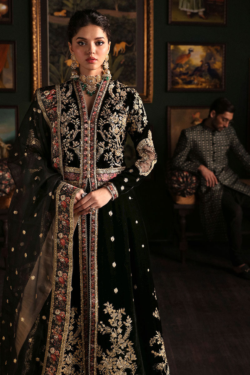 Niloufer by Mushq Embroidered Velvet Unstitched 3Pc Suit MV23-05 PARI