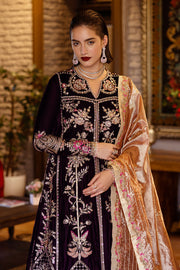 Mushq Deja VU Embroidered Velvet Unstitched 3Pc Suit - Chasing Reflections