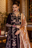 Mushq Deja VU Embroidered Velvet Unstitched 3Pc Suit - Chasing Reflections