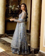 Mushq Darlings Embroidered Net Unstitched 3Pc Suit D-01 Kiara