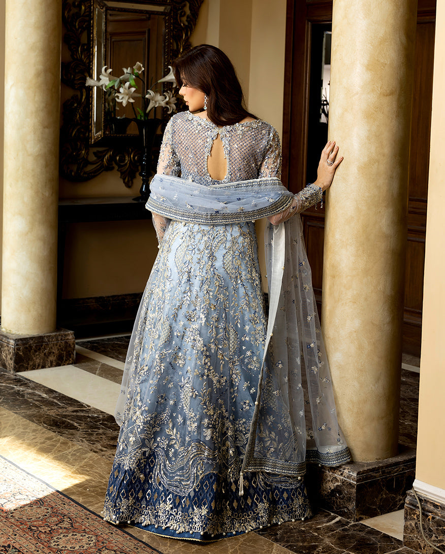 Mushq Darlings Embroidered Net Unstitched 3Pc Suit D-01 Kiara
