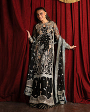 Mushq Darlings Embroidered Net Unstitched 3Pc Suit D-02 Malika