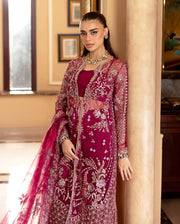 Mushq Darlings Embroidered Organza Unstitched 3Pc Suit D-03 Bebo