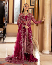 Mushq Darlings Embroidered Organza Unstitched 3Pc Suit D-03 Bebo