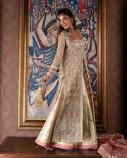 Mushq Darlings Embroidered Organza Unstitched 3Pc Suit D-04 Jhilmil
