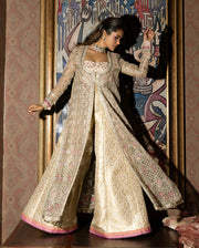 Mushq Darlings Embroidered Organza Unstitched 3Pc Suit D-04 Jhilmil